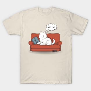 Lazy Day Samoyed Dog T-Shirt